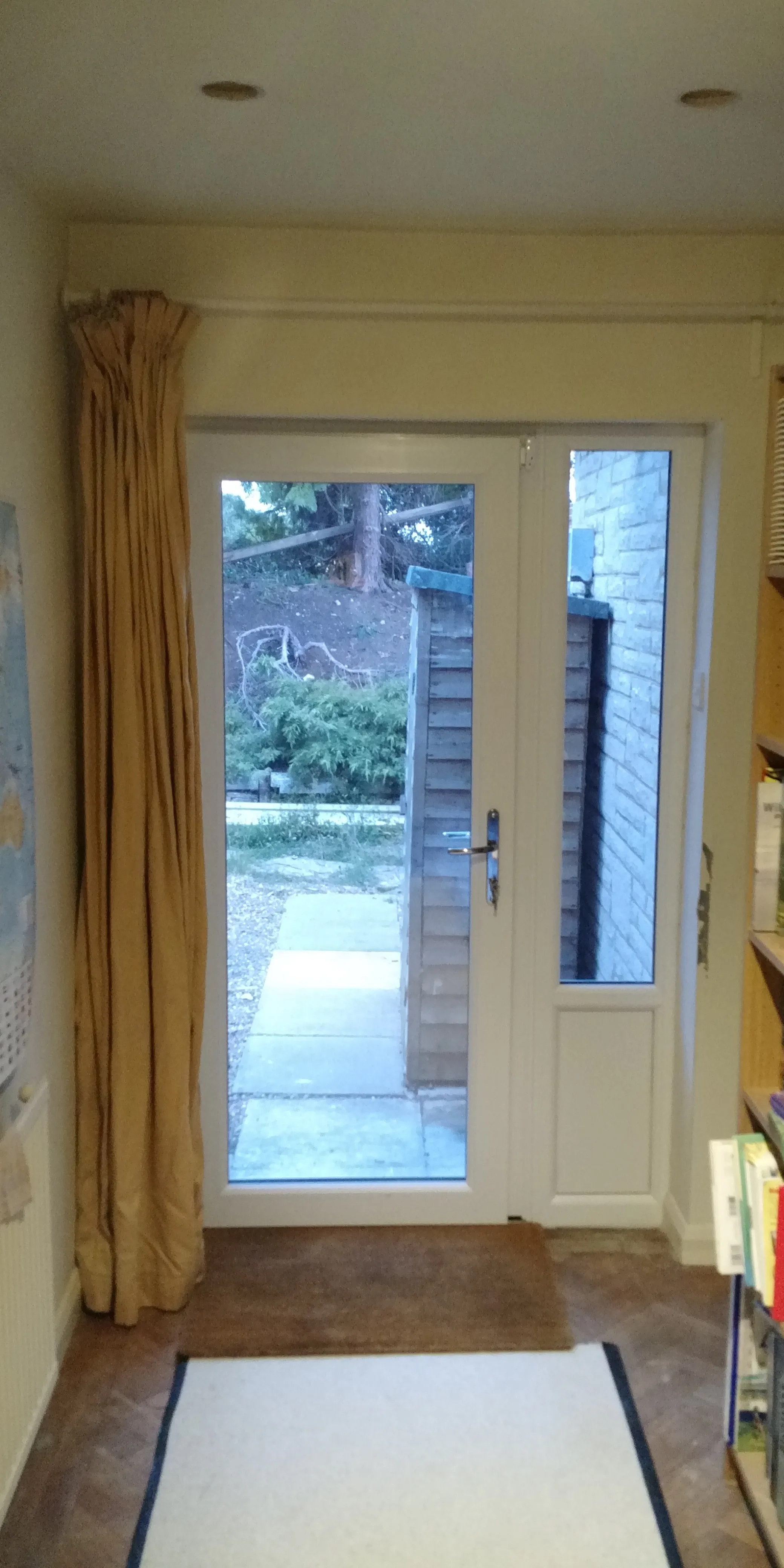 door install: the new door inside