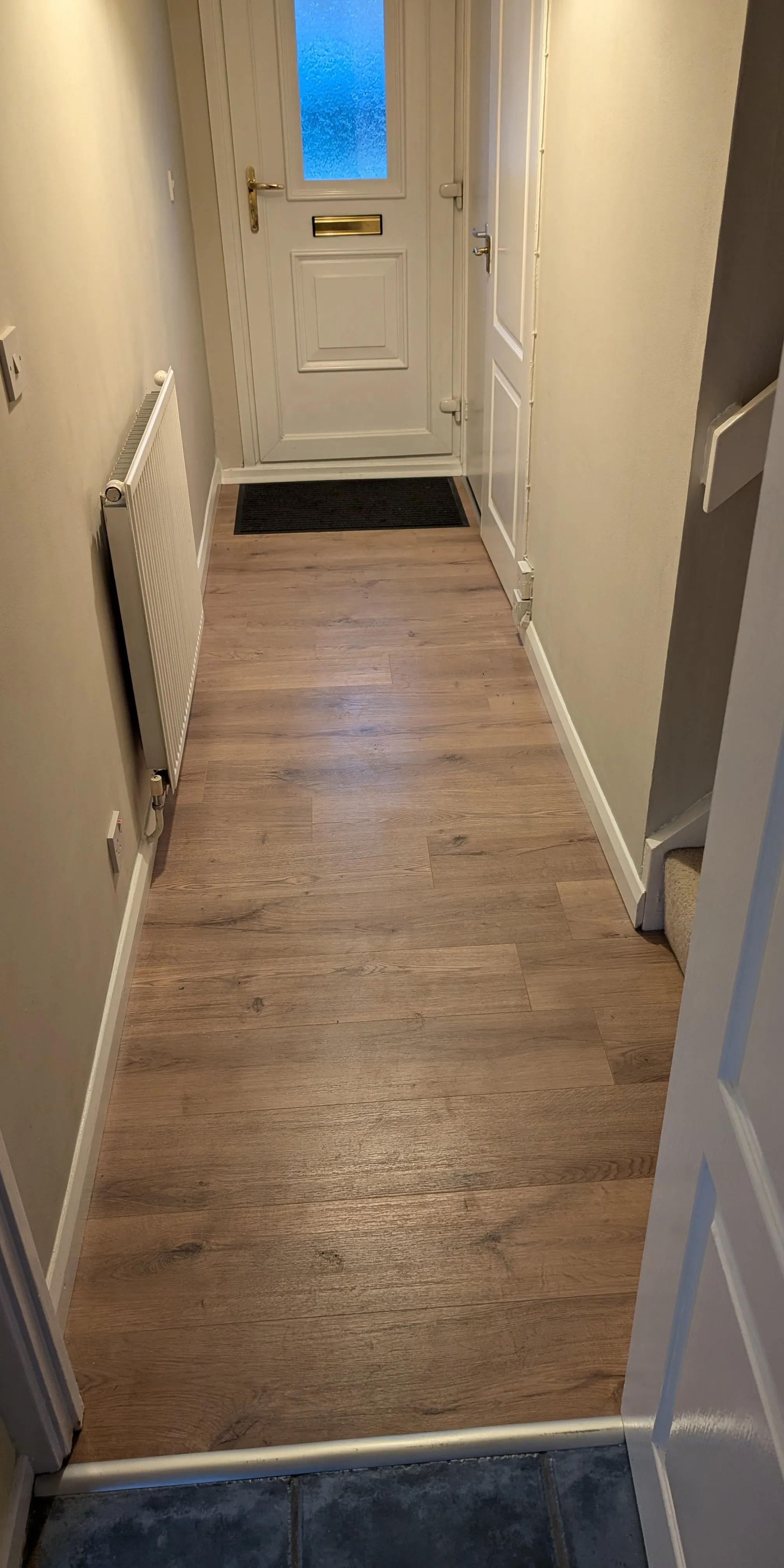a corridor after floor replacement